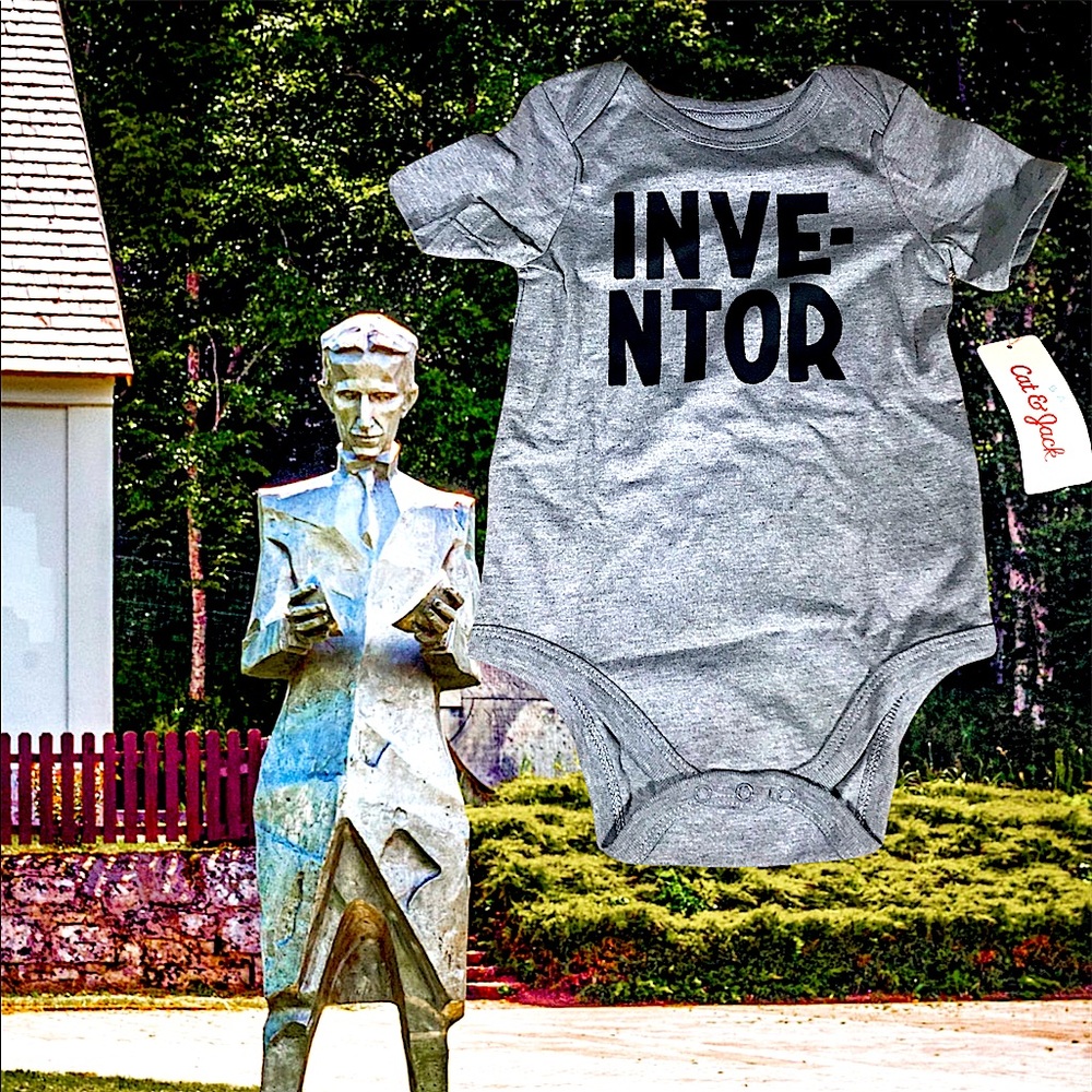 Inventor Innovative Baby Kiddo Motivational OnePiece by Cat & Jack NWT Deadstock